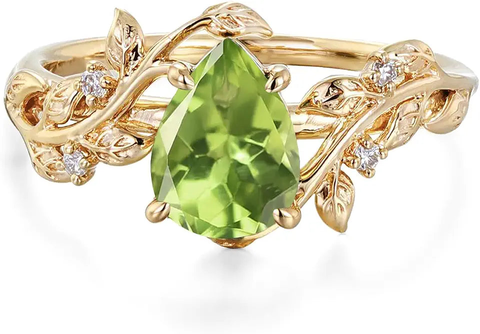 Gold-Tone Birthstone Engagement Ring