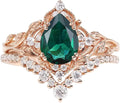Gold-Tone Pear-Cut Engagement Ring