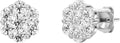 14K Yellow Gold-Plated Lab-Grown Diamond Stud Floral Earrings