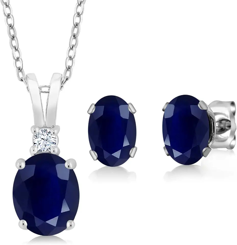 Oval Sapphire Earrings
