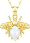 18K Gold-Plated Pear-Cut Opal Necklace