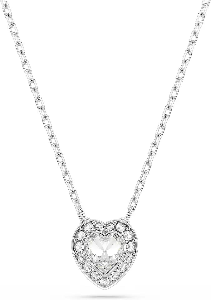 Rhodium-Plated Crystal Jewelry Piece