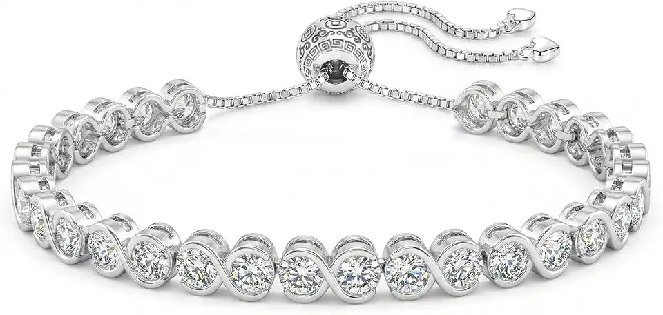 Sterling Silver Moissanite Tennis Bracelet