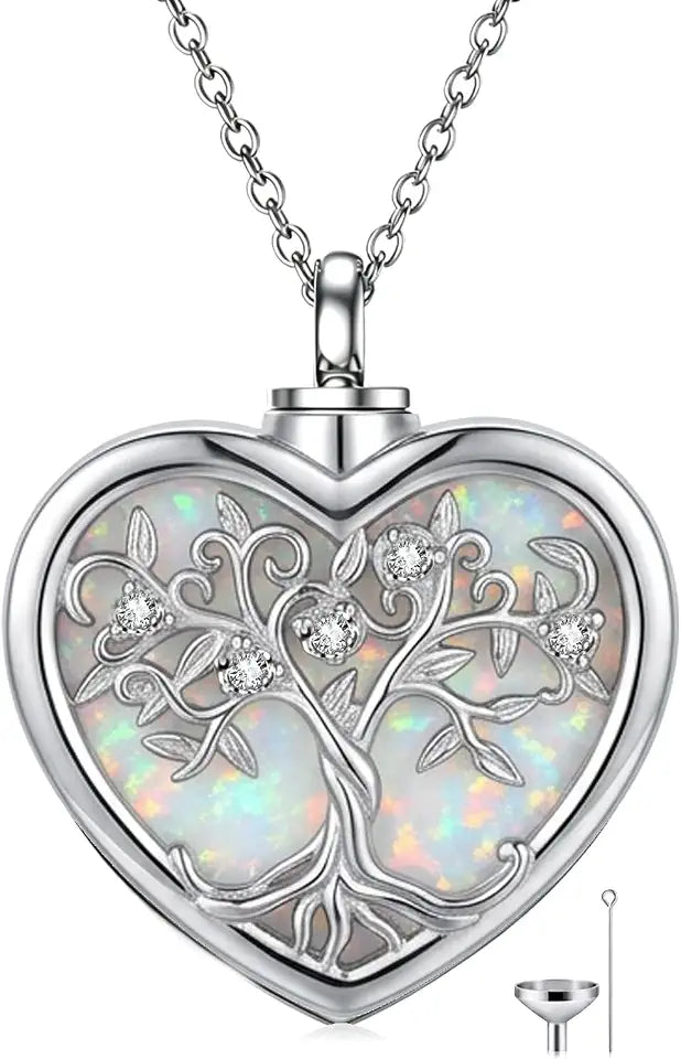Sterling Silver Memorial Necklace, 2 inch