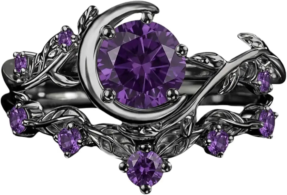 Sterling Silver Round Birthstone Jewelry Set