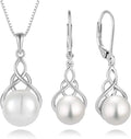 Sterling Silver Freshwater Pearl Jewelry Set, 10mm