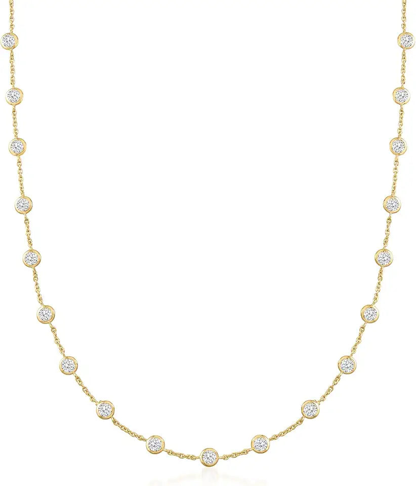 Gold-Tone Cubic Zirconia Necklace
