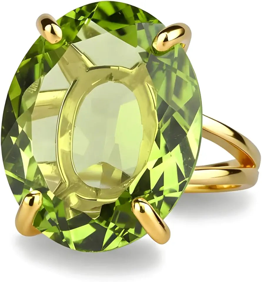 14K Gold-Filled Peridot Engagement Ring