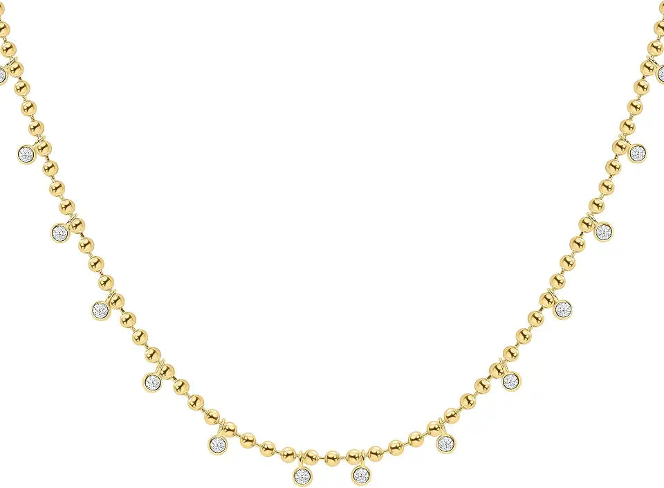 18K Gold-Plated Emerald Necklace