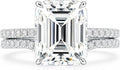 Gold-Tone Sterling Silver Moissanite Engagement Ring