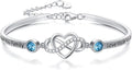 Sterling Silver Heart Infinity Bracelet