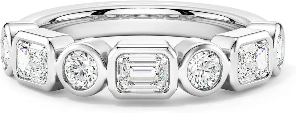 Moissanite Wedding Band