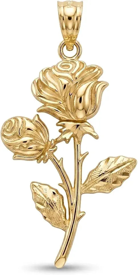 Gold-Tone Floral Pendant