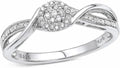Sterling Silver Halo Engagement Ring