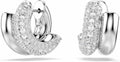 Rhodium-Plated Round Hoop Earrings