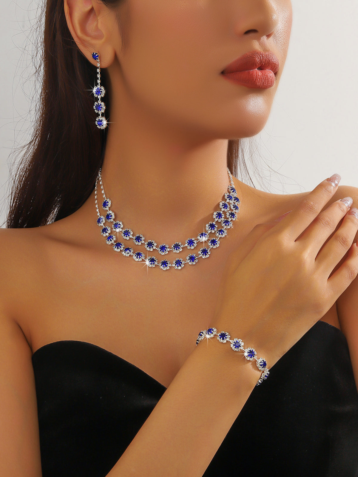 Bridal Necklace, Earrings and Bracelet Set in Six Styles — Banquet and Wedding Jewelry for Women