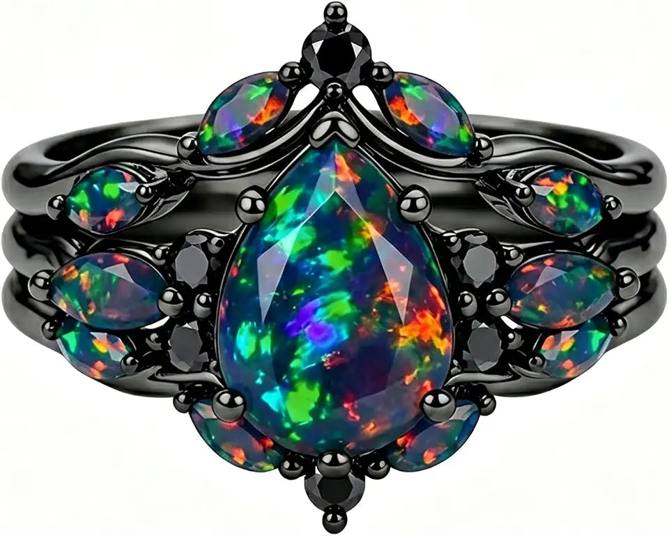 Gold-Tone Opal Jewelry Set