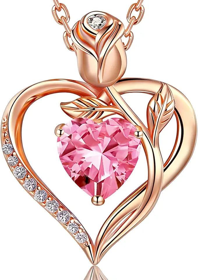 Birthstone Heart Necklace