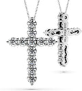 Sterling Silver Moissanite Cross Necklace