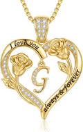 18K Gold-Plated Heart Floral Necklace