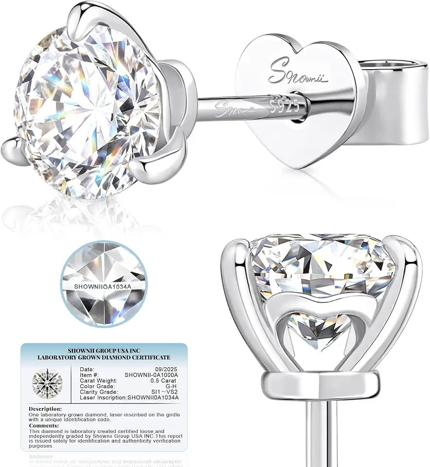 Lab-Grown Diamond Stud Earrings