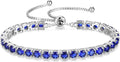 Sterling Silver Birthstone Tennis Bracelet