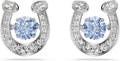 Rhodium-Plated Round Stud Earrings