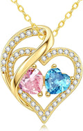 Gold-Tone Birthstone Heart Necklace