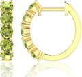 Gold-Tone Birthstone Hoop Earrings