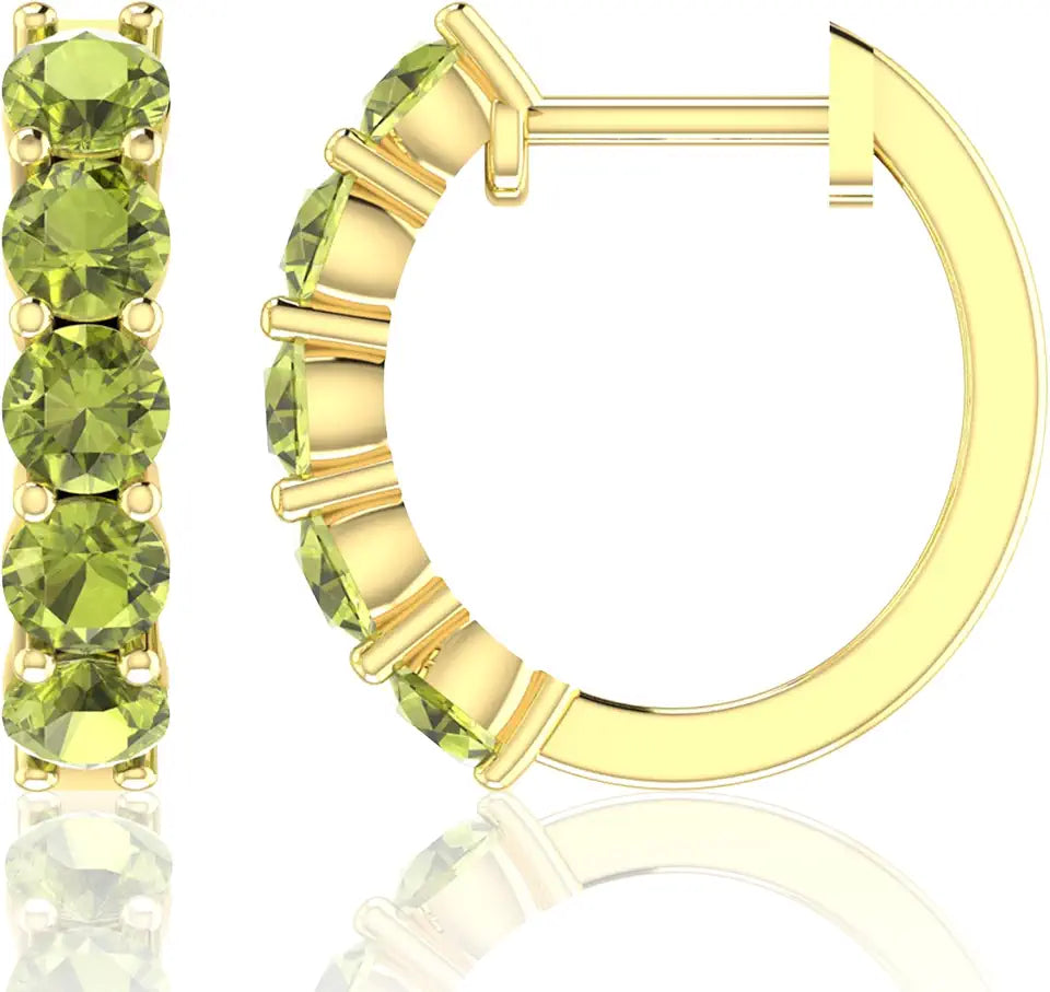 Gold-Tone Birthstone Hoop Earrings