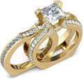 Sterling Silver Halo Jewelry Set