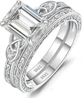 Emerald-Cut Moissanite Engagement Ring