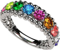Birthstone Rope Ring