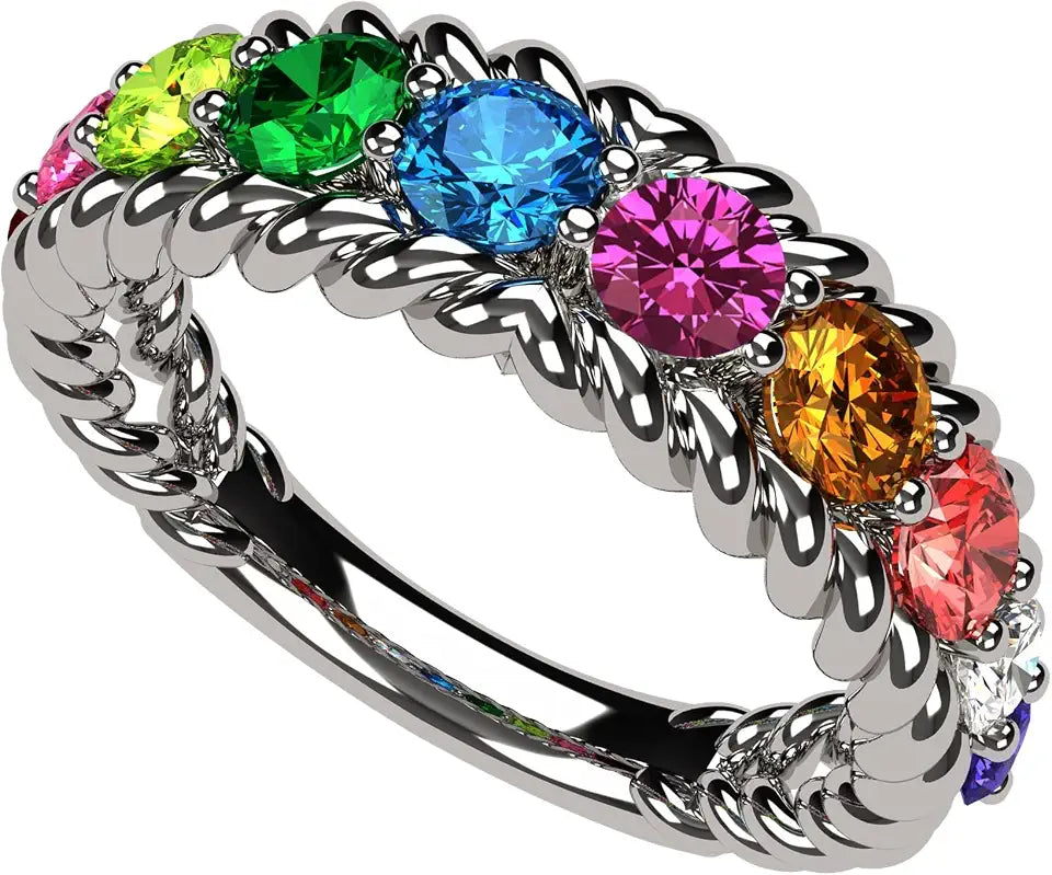 Birthstone Rope Ring