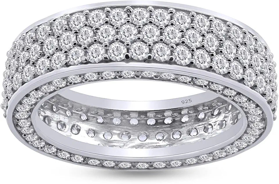 Sterling Silver Round Cubic Zirconia Ring