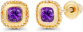 Gold-Tone Birthstone Stud Earrings, 5mm