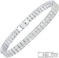 Sterling Silver Moissanite Tennis Bracelet, 6.5Inch