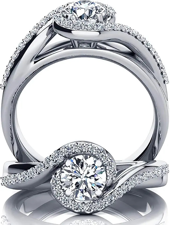 Round Moissanite Engagement Ring