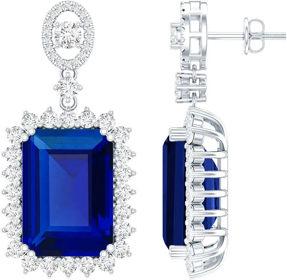 Sapphire Drop Earrings