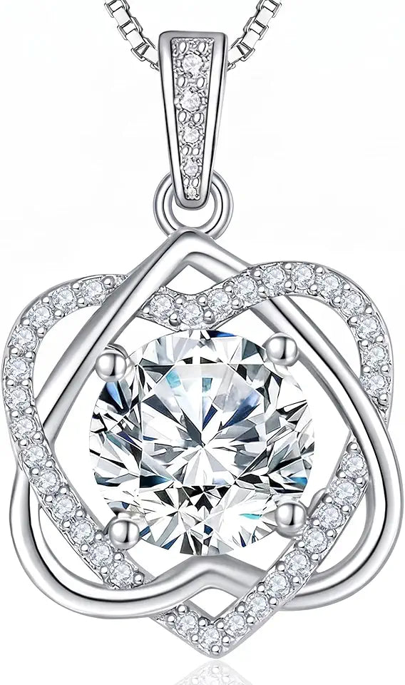 Moissanite Infinity Necklace