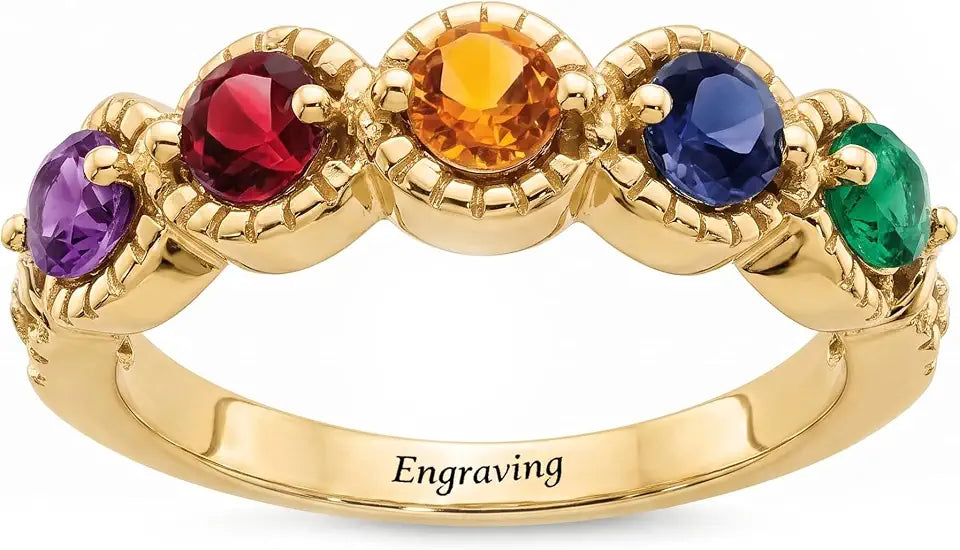 Gold-Tone Birthstone Ring