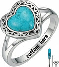 Sterling Silver Heart Memorial Ring