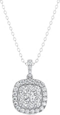 Round Halo Necklace