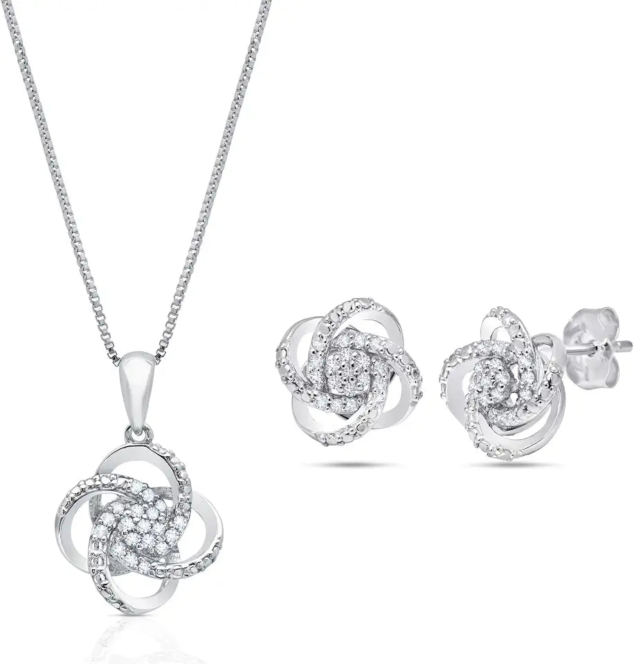 Sterling Silver Stud Jewelry Set