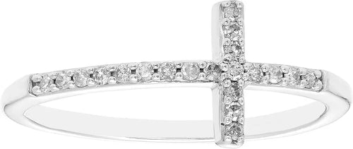 14K Gold-Plated Cross Ring