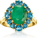 Gold-Tone Topaz Ring