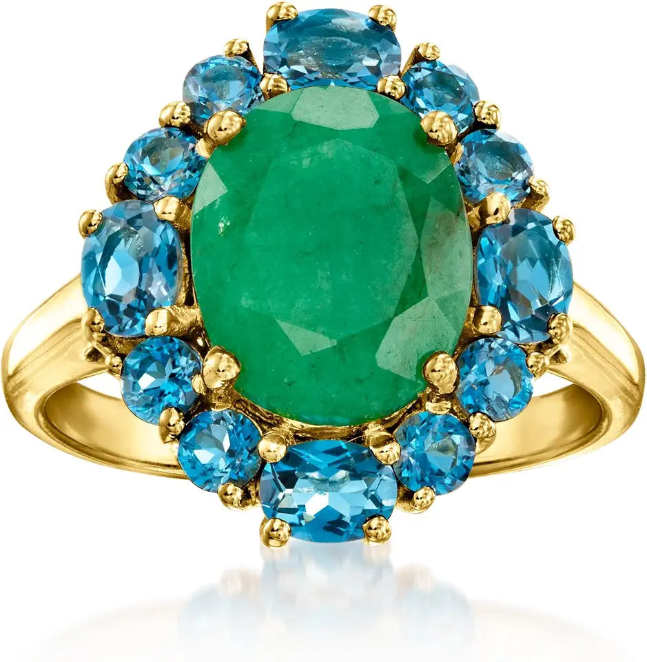 Gold-Tone Topaz Ring