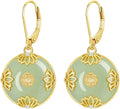 14K Gold-Plated Sterling Silver Jade Earrings