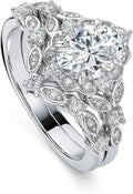 Sterling Silver Oval Cubic Zirconia Halo Engagement Ring