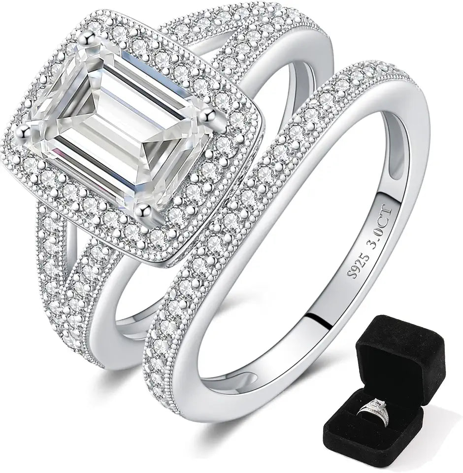 Emerald-Cut Moissanite Jewelry Piece